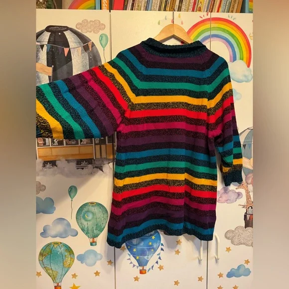Vintage 80s rainbow sweater one size - Picture 5 of 8